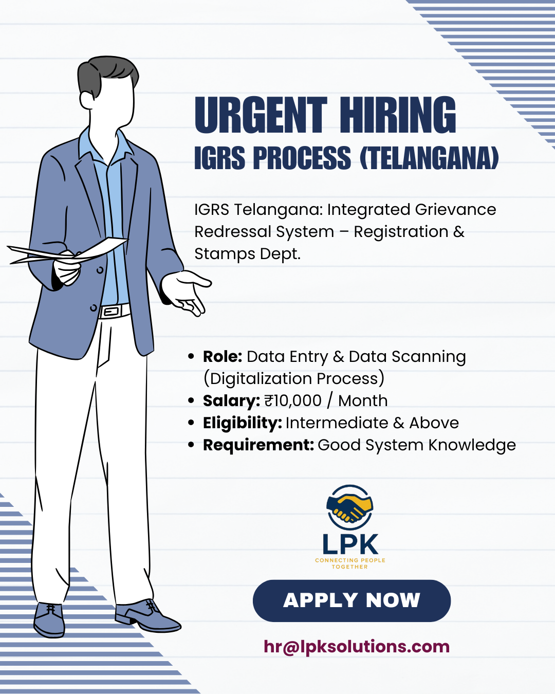 Urgent Hiring – IGRS Process (Telangana)